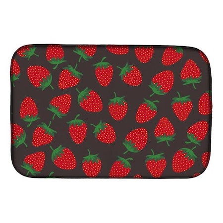 Carolines Treasures Carolines Treasures BB5137DDM Strawberries on Gray Dish Drying Mat BB5137DDM